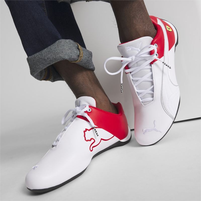 Puma | Men's Scuderia Ferrari Future Cat OG Motorsport Shoes - White-Rosso Corsa