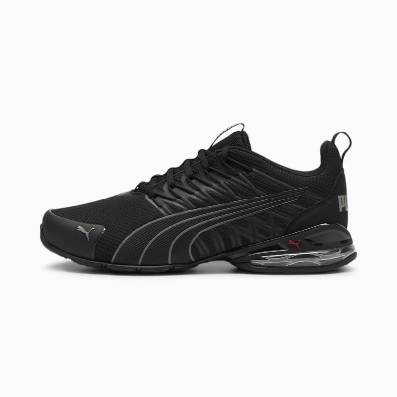 Puma | Men's Voltaic Evo Running Shoe - Black-Stormy Slate-For All Time Red