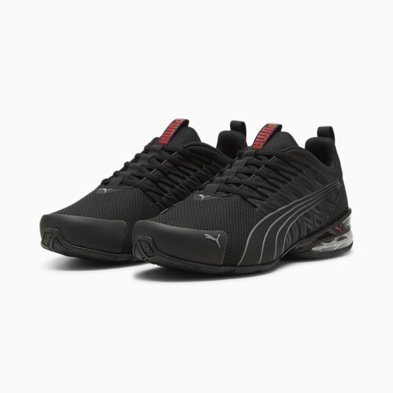 Puma | Men's Voltaic Evo Running Shoe - Black-Stormy Slate-For All Time Red