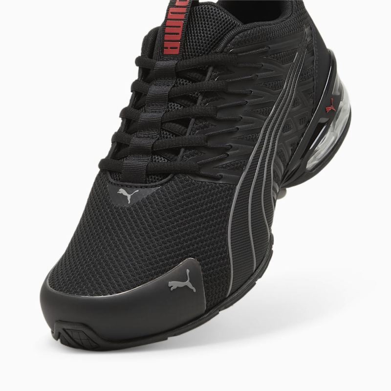 Puma | Men's Voltaic Evo Running Shoe - Black-Stormy Slate-For All Time Red