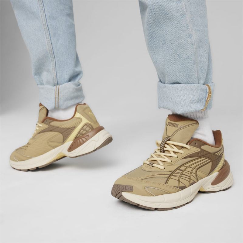 Puma | Men's Velophasis Earth Sneakers - Prairie Tan-Chamomile