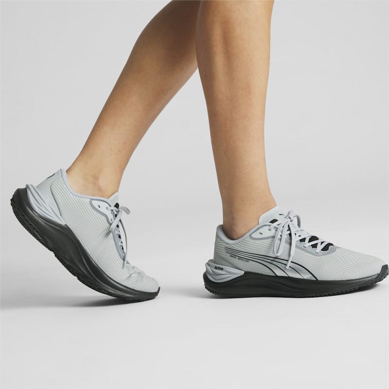 Puma | Women's Electrify NITRO 3 WTR Running Shoes - Cool Dark Gray-Black-Silver