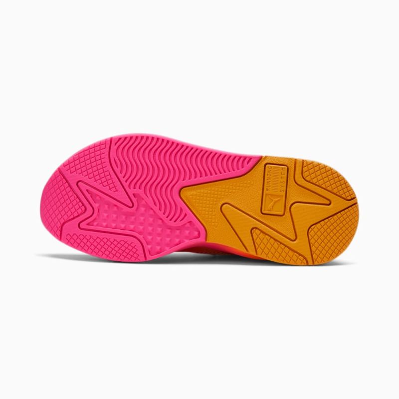 Puma | Women's RS-X Faded Sneakers - Glowing Pink-Desert Clay-White