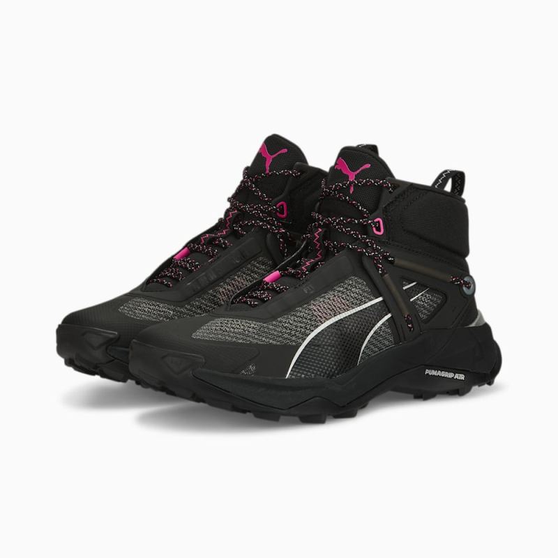 Puma | Women's Explore NITRO Mid Hiking Shoes - Black-Silver-Ravish