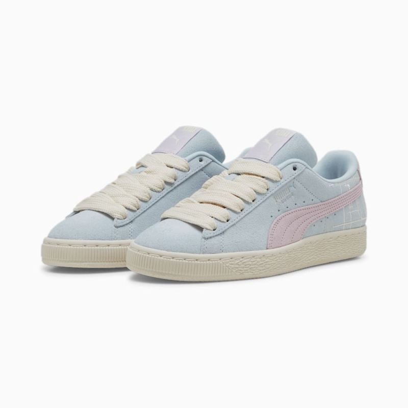 Puma | Men's Suede Brand Love II Sneakers - Turquoise Surf-Grape Mist