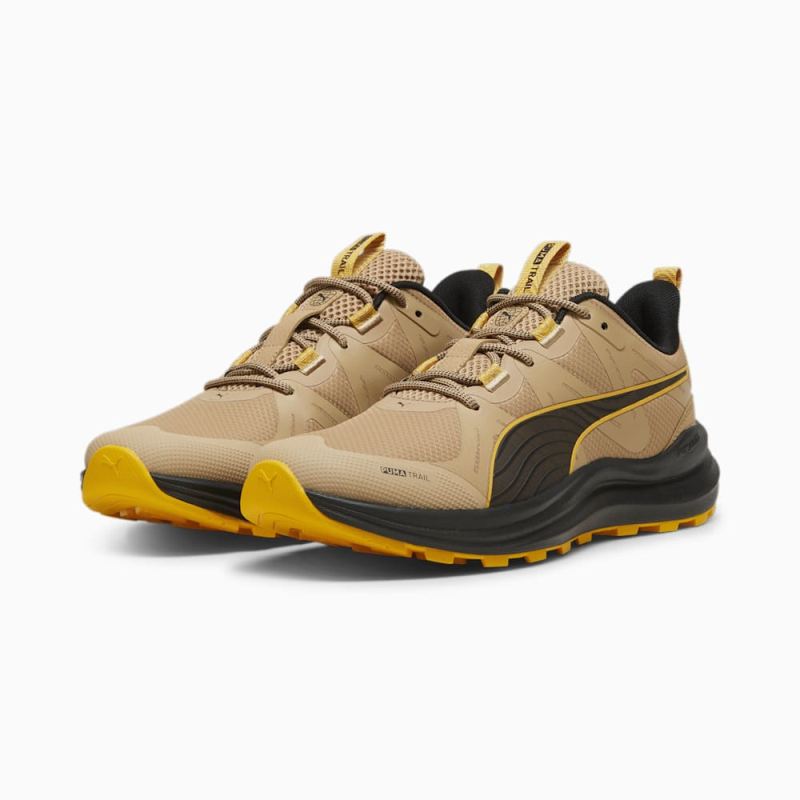 Puma | Men's Reflect Lite Trailrunning Shoes - Prairie Tan-Yellow Sizzle-Black