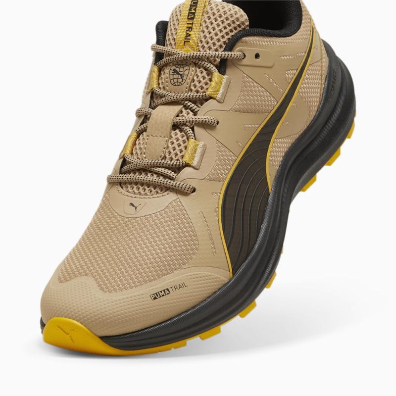 Puma | Men's Reflect Lite Trailrunning Shoes - Prairie Tan-Yellow Sizzle-Black