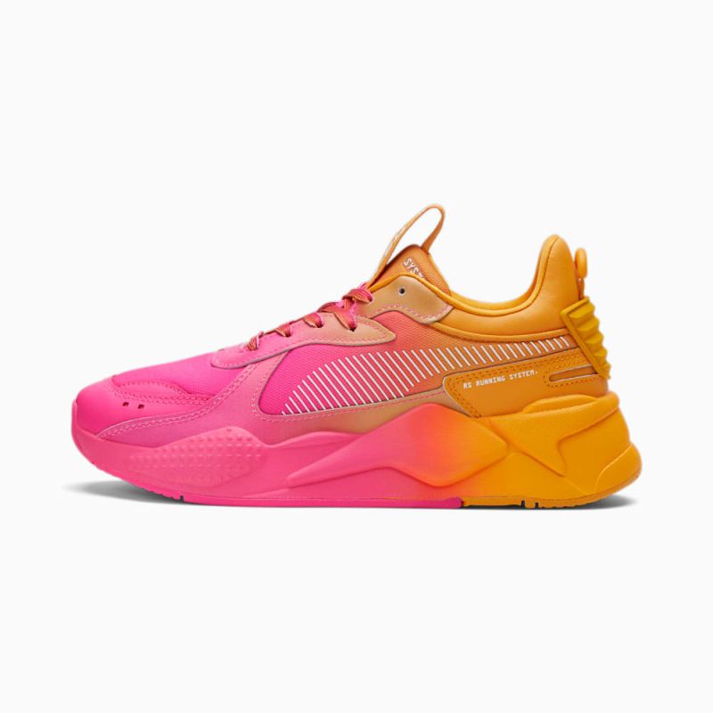 Puma | Women's RS-X Faded Sneakers - Glowing Pink-Desert Clay-White - Click Image to Close