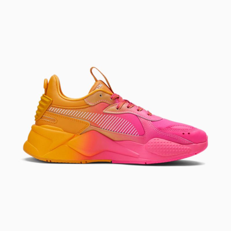 Puma | Women's RS-X Faded Sneakers - Glowing Pink-Desert Clay-White