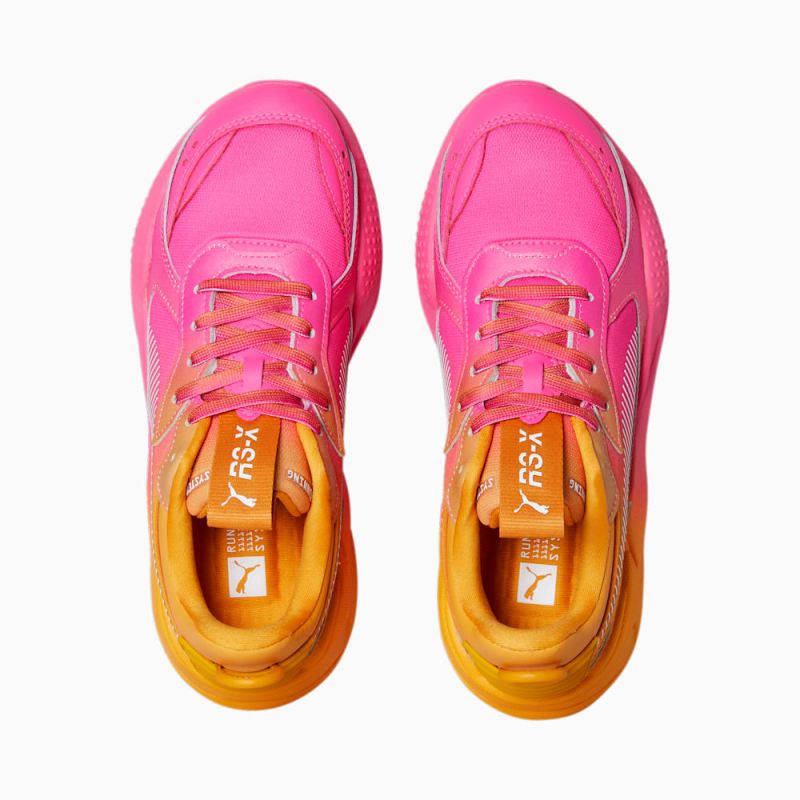 Puma | Women's RS-X Faded Sneakers - Glowing Pink-Desert Clay-White