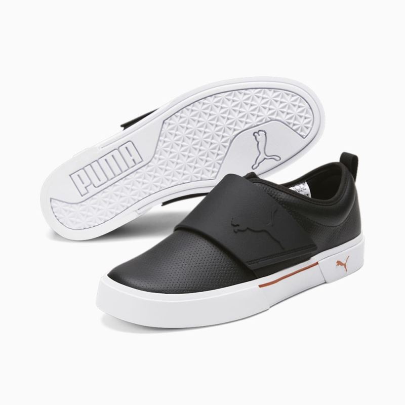 Puma | Men's El Rey II Slip-On Perf L - Black-Chili Powder