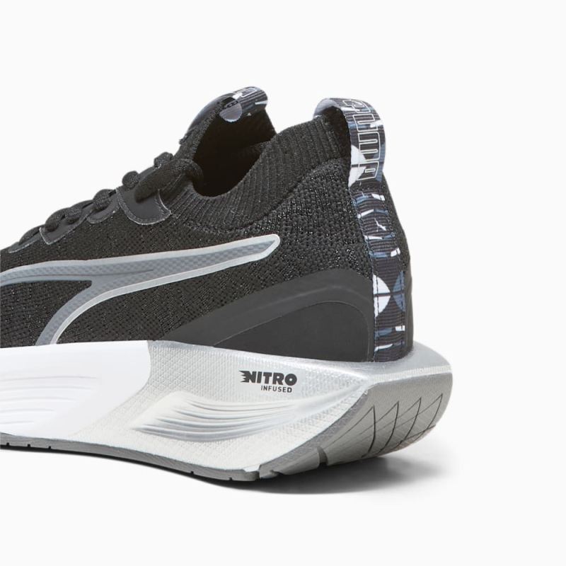 Puma | Women's PWR XX NITRO Luxe Retro Glam Training Shoes - Black-Cool Dark Gray-Silver