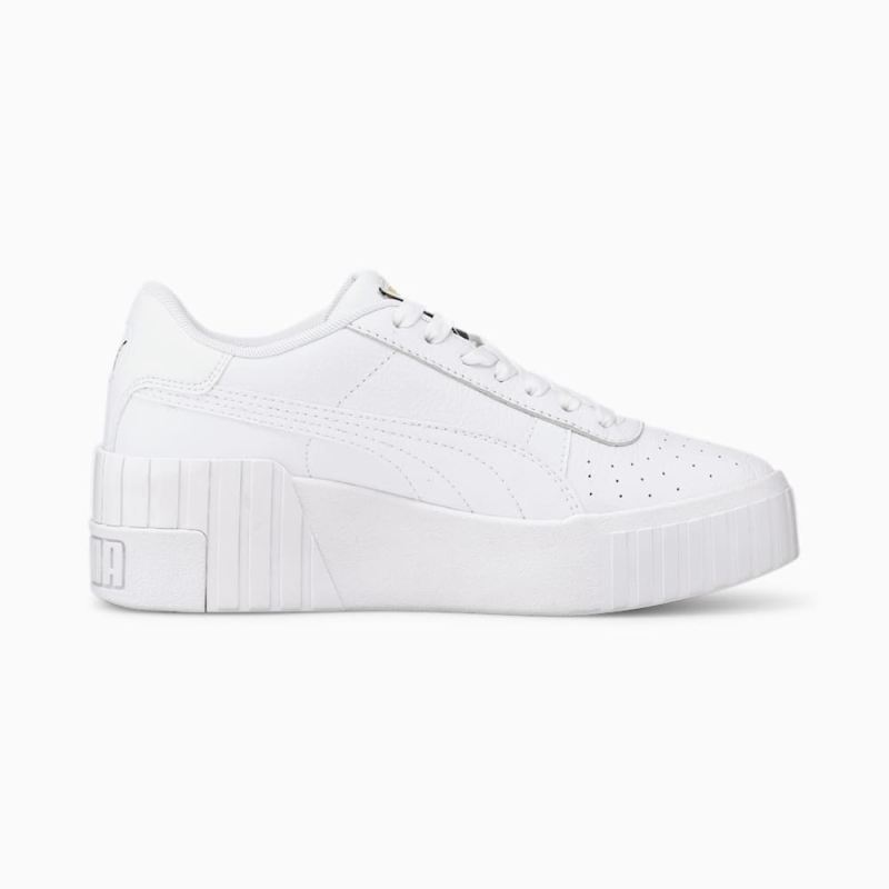 Puma | Women's Cali Wedge Sneakers - White-White