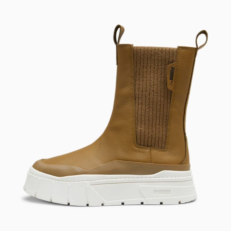 Puma | Women's Mayze Stack Chelsea Winter Boots - Chocolate Chip