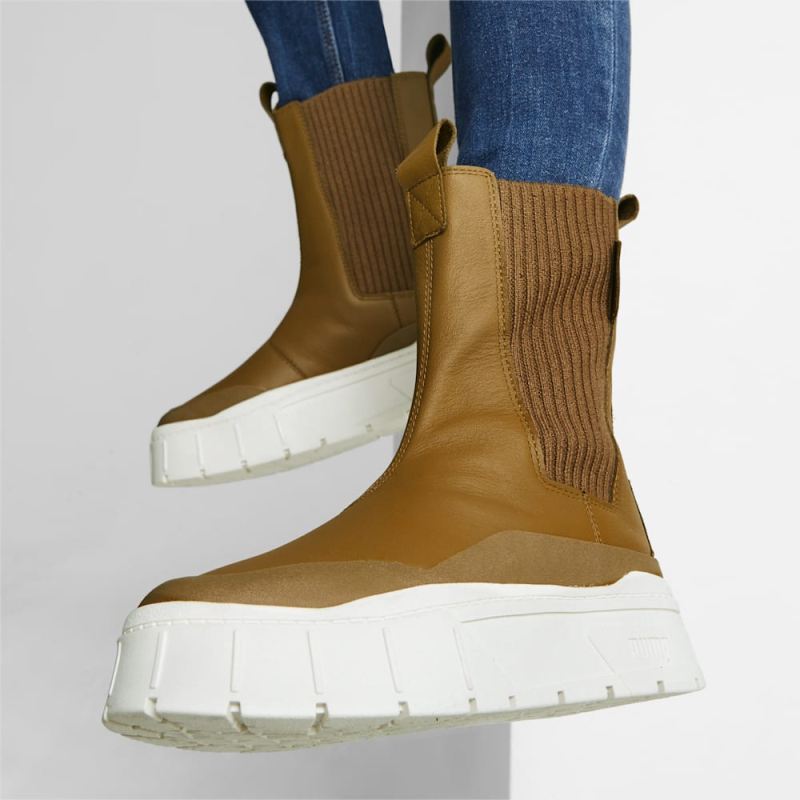 Puma | Women's Mayze Stack Chelsea Winter Boots - Chocolate Chip