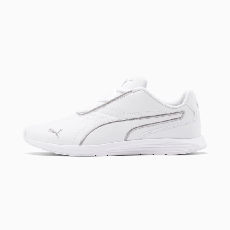 Puma | Women's Ella Lace Up Shoes - White-Silver