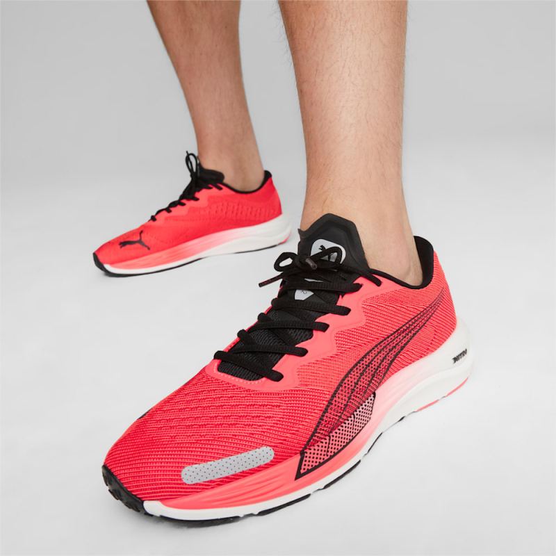 Puma | Men's Velocity NITRO 2 Running Shoes - Fire Orchid-Black