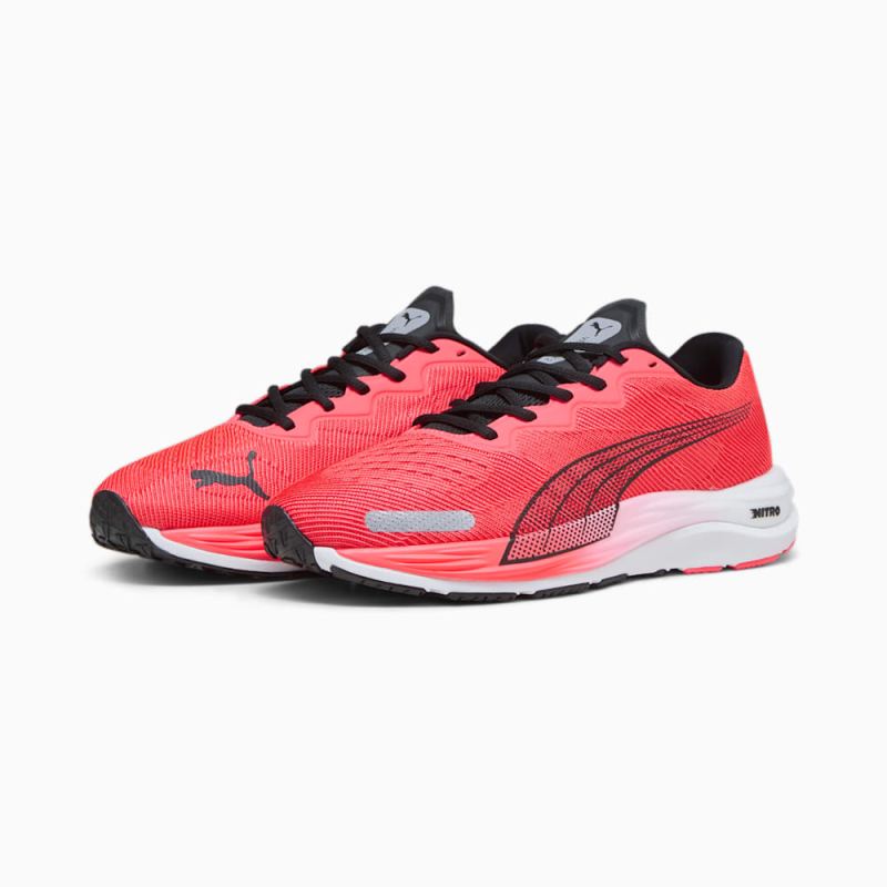 Puma | Men's Velocity NITRO 2 Running Shoes - Fire Orchid-Black