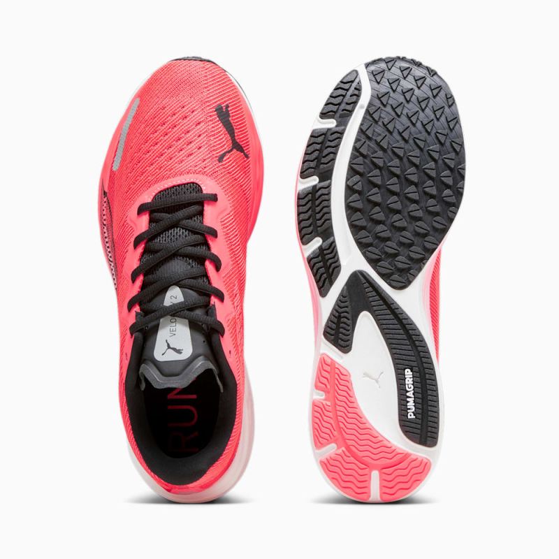 Puma | Men's Velocity NITRO 2 Running Shoes - Fire Orchid-Black