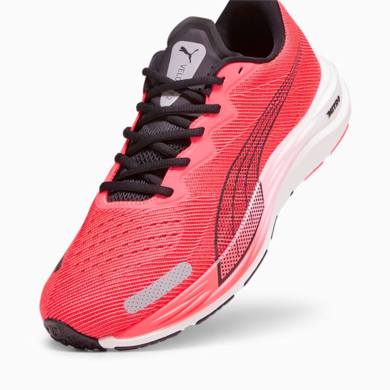 Puma | Men's Velocity NITRO 2 Running Shoes - Fire Orchid-Black