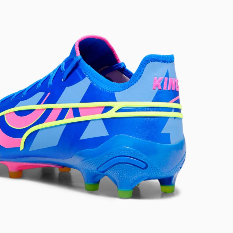 Puma | Men's KING ULTIMATE ENERGY FG/AG Soccer Cleats - Ultra Blue-Luminous Pink-Luminous Blue