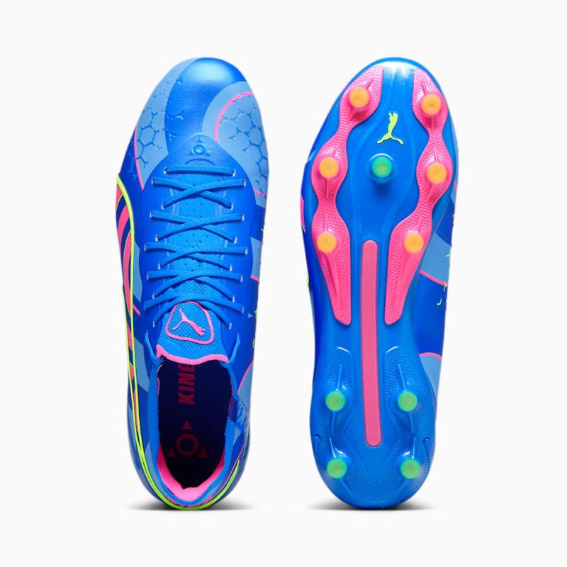 Puma | Men's KING ULTIMATE ENERGY FG/AG Soccer Cleats - Ultra Blue-Luminous Pink-Luminous Blue