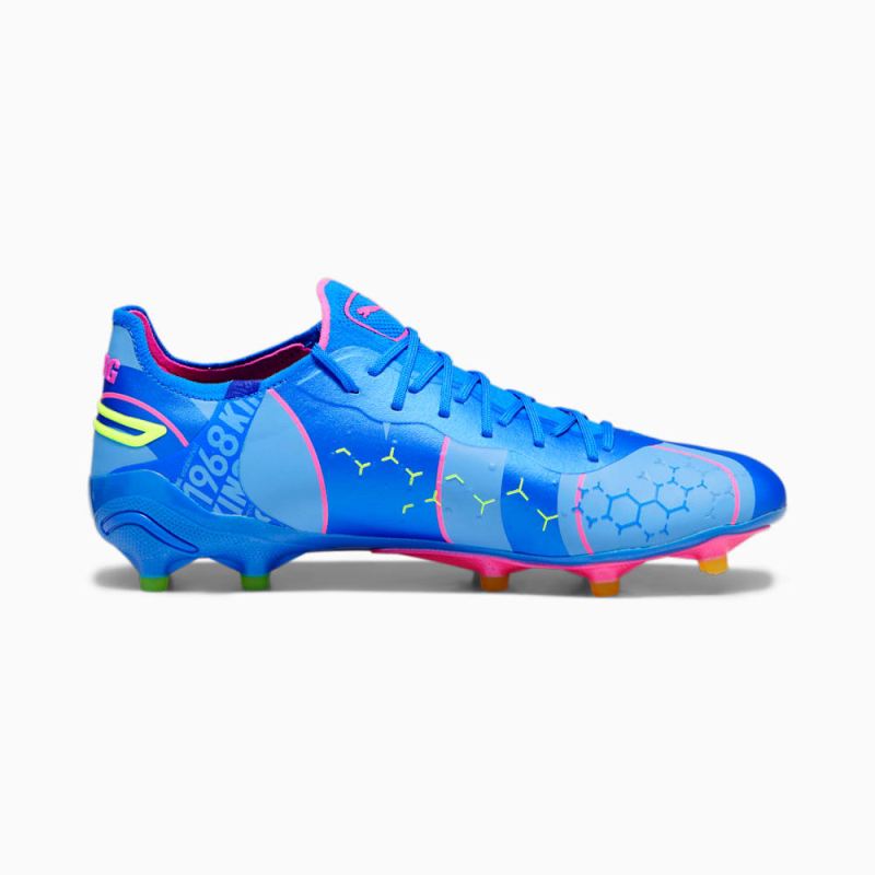 Puma | Men's KING ULTIMATE ENERGY FG/AG Soccer Cleats - Ultra Blue-Luminous Pink-Luminous Blue