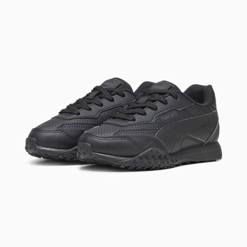 Puma | Boys Blktop Rider Leather Little Kids Sneakers - Black-Shadow Gray